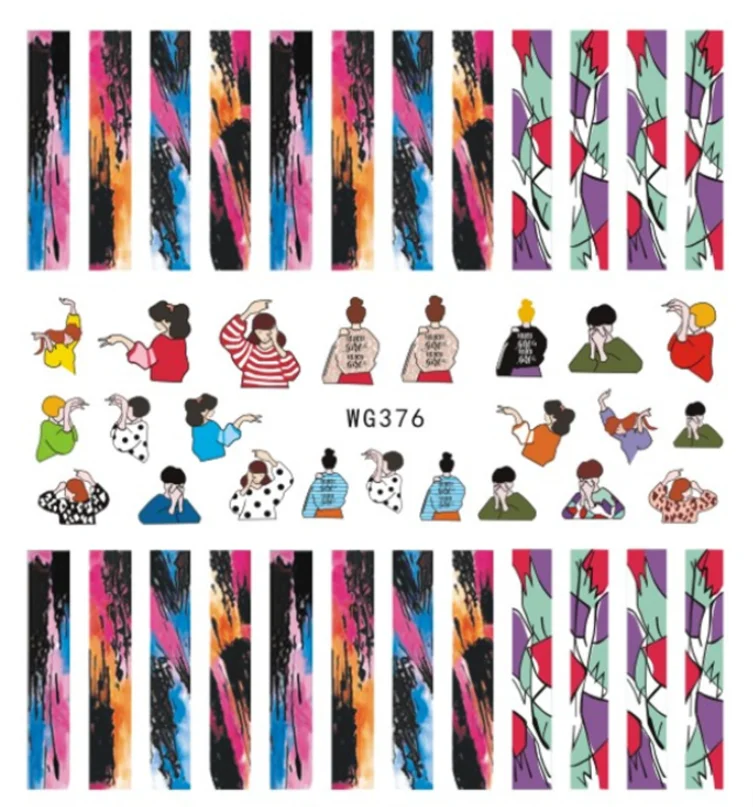 WG376-381 Japanese new cross-border e-commerce strap glue nail sticker puppy nail sticker for export
WG376-381 Japanese new cross-border e-commerce strap glue nail sticker puppy nail sticker for export