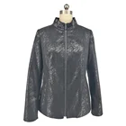 Modern simplicity spring suede short stand collar trench long women fashion Slim cotton jacket for plus size