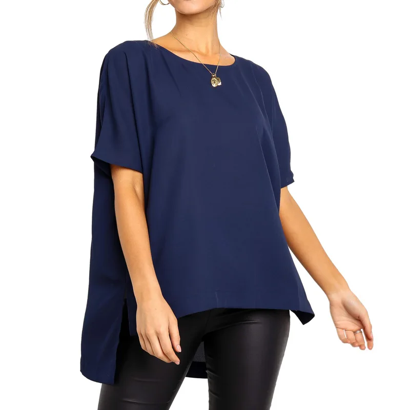 European American loose solid color round collar short sleeves women's T-shirt tops for women ladies t shirts
European American loose solid color round collar short sleeves women's T-shirt tops for women ladies t shirts