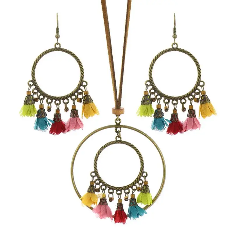 2021New Tassel Women Jewelry Set Earrings Necklace Ethnic Style Flower Round Sweater Chain
2021New Tassel Women Jewelry Set Earrings Necklace Ethnic Style Flower Round Sweater Chain