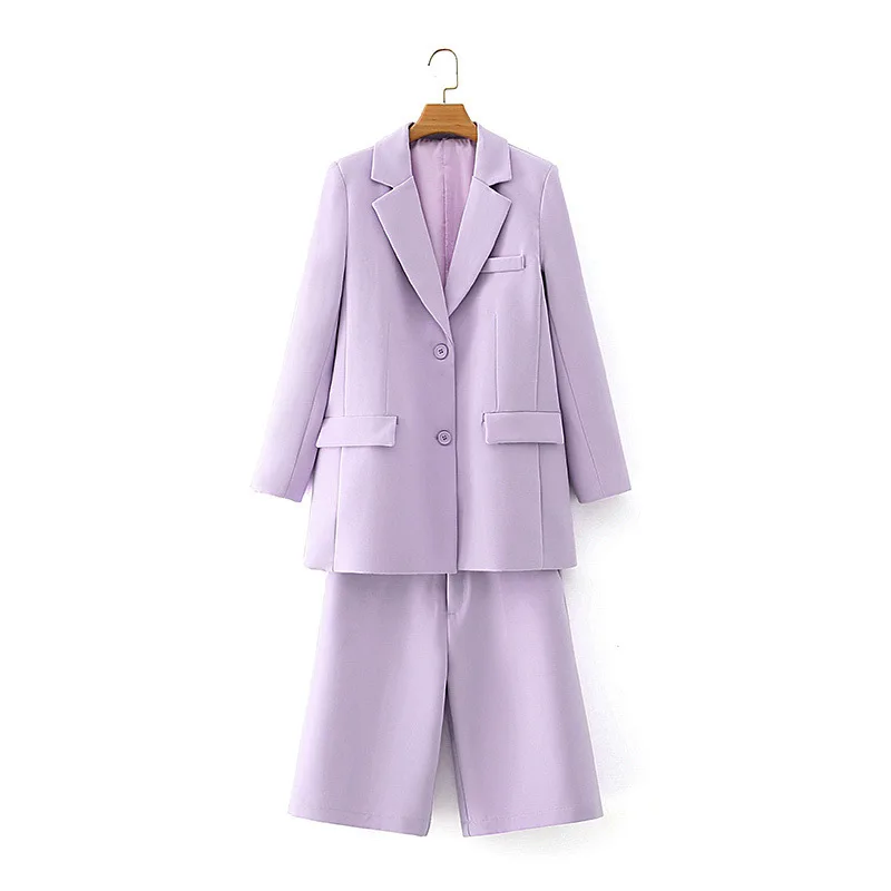 2020 new arrivals autumn collection women over size two piece blazer with pants suit for office lady