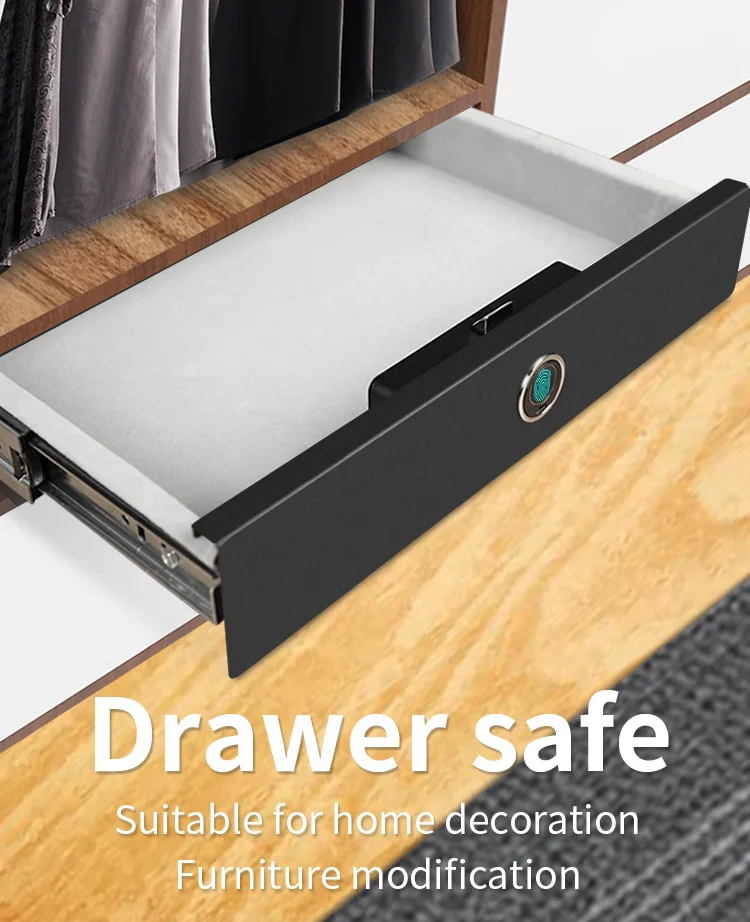 Qidots Hidden Smart Fingerprint Furniture Drawer Safes  furniture lock wholesalers