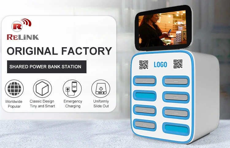 CS-S08 Máquina de venda automática de baterias Power Banks Aluguel de Celular Mini Compartilhar Carregador Portátil