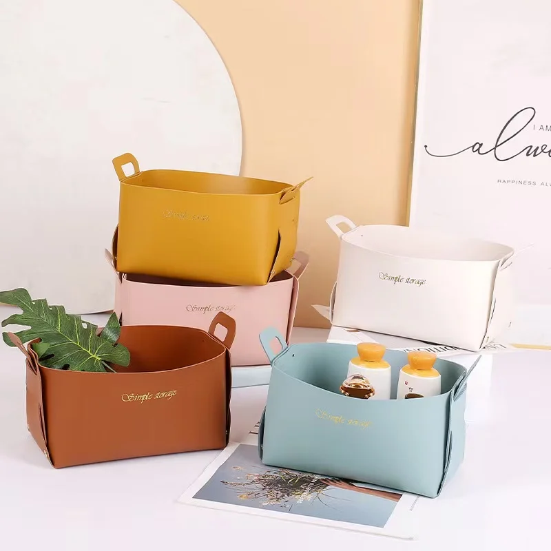 Wholesale PU Leather Home Decor Storage containers case basket Holder leather storage basket faux leather basket
Wholesale PU Leather Home Decor Storage containers case basket Holder leather storage basket faux leather basket
