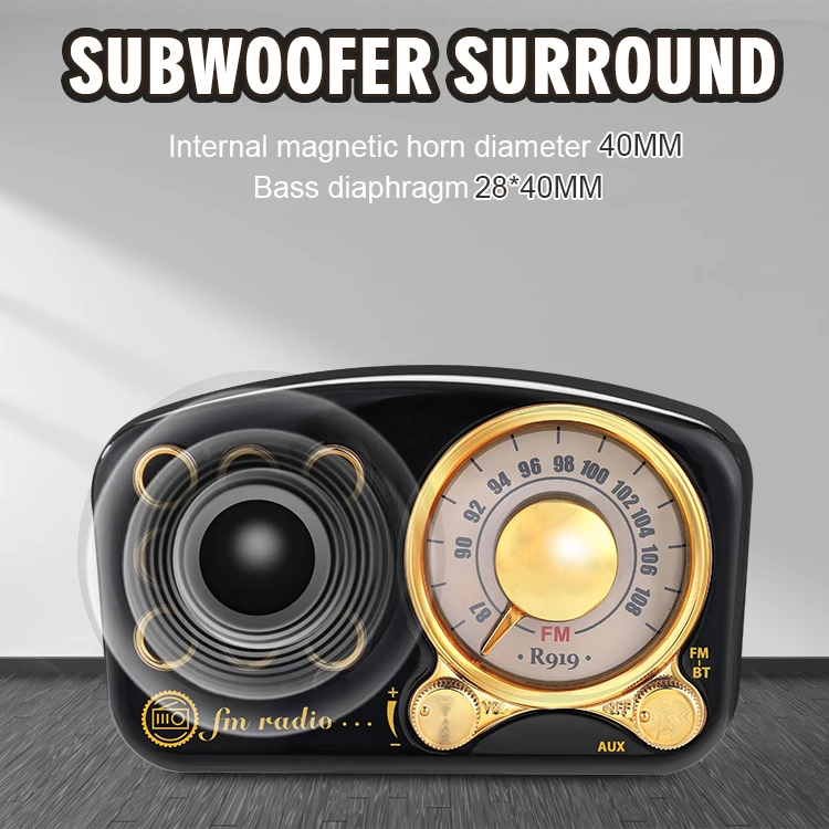 Gift for Christmas 2020 amaze hot selling retro BT speaker Vintage Radio wood crafts