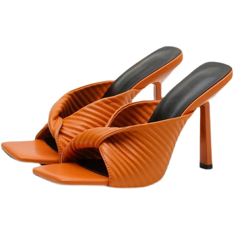 2022 Fashion Square Toe Sexy Elegant Beach Slip-on Shoes Orange Black Blue Mules Ladies High Heel Women Sandals Slippers, Black,light blue,orange
2022 Fashion Square Toe Sexy Elegant Beach Slip-on Shoes Orange Black Blue Mules Ladies High Heel Women Sandals Slippers, Black,light blue,orange