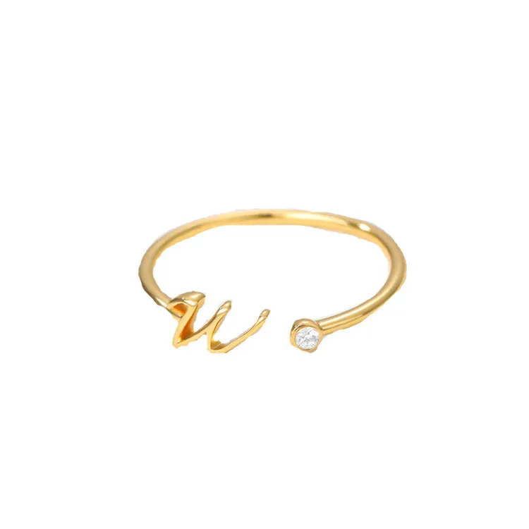 Letter ring 26 letter AZ gold stainless steel neutral ring creative finger ring wholesale jewelry, Picture shows
Letter ring 26 letter AZ gold stainless steel neutral ring creative finger ring wholesale jewelry, Picture shows