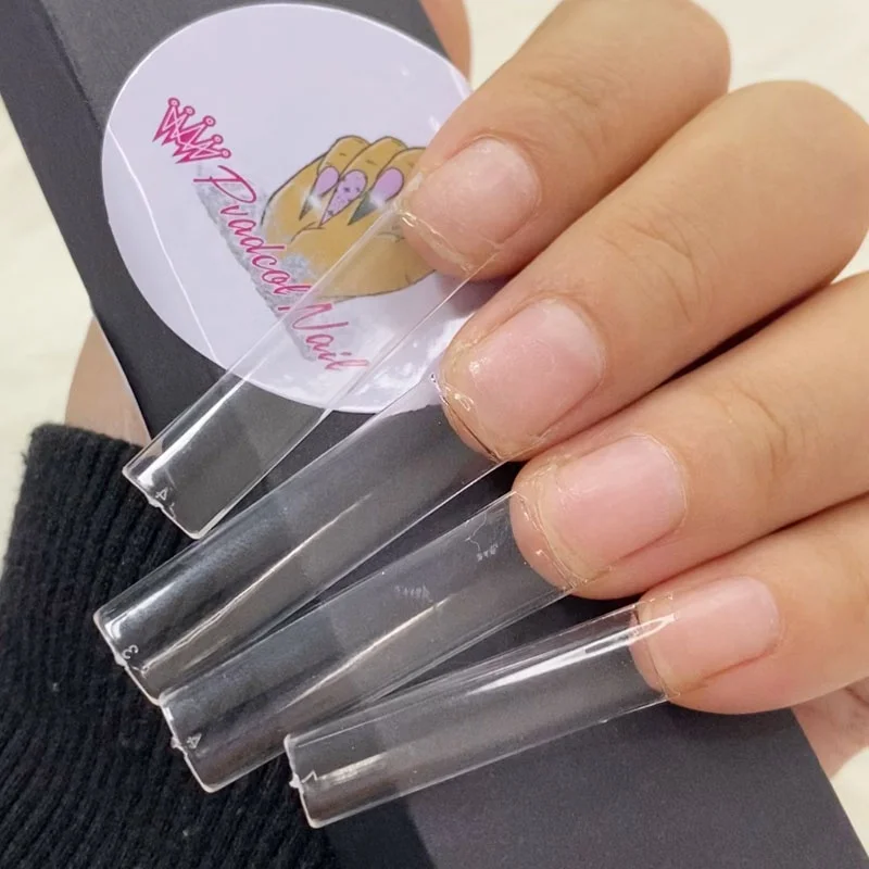500pcs Flat Square XXL Long Acrylic Nail Tips Flatter Straight Non C Curve Half Cover False Nails Tip Manicure Tool, Transparent color
500pcs Flat Square XXL Long Acrylic Nail Tips Flatter Straight Non C Curve Half Cover False Nails Tip Manicure Tool, Transparent color