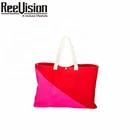 Contrast Color split joint Minimalism Tote bag Beach Bag shopping bag