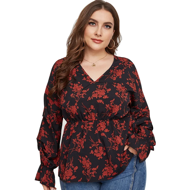 Wholesale ladies' top fashionable floral plus size ruffled fancy tops for women 2021
Wholesale ladies' top fashionable floral plus size ruffled fancy tops for women 2021
