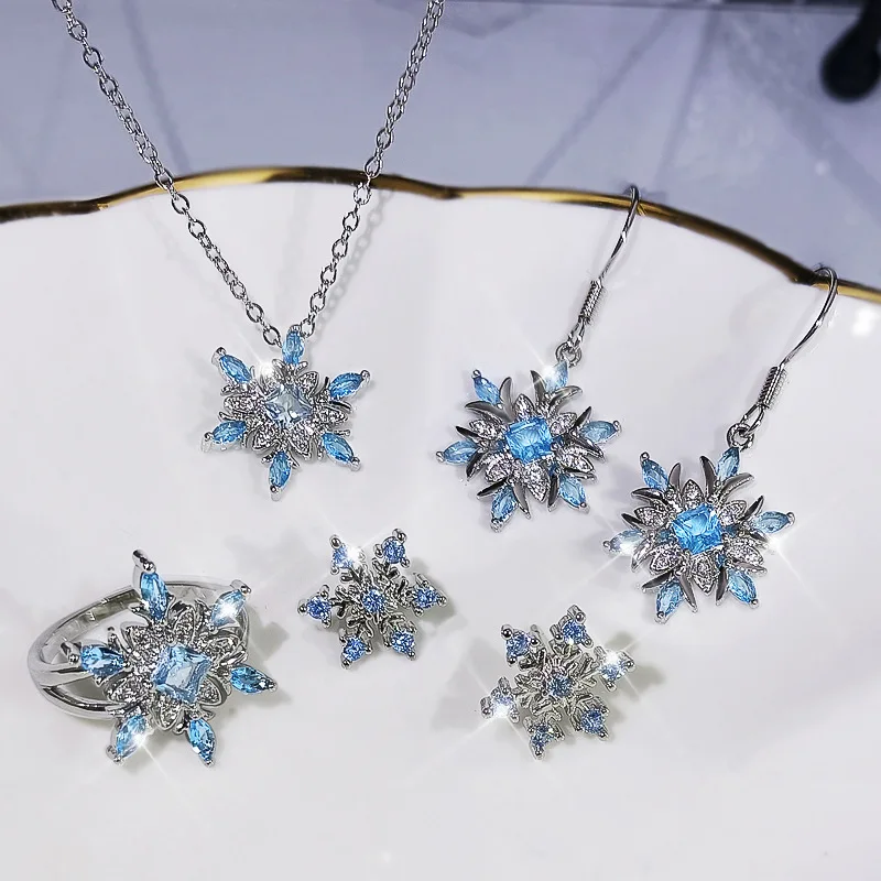 Fashion Jewelry KISS030 Minimalist daily Shine Snow Flower Shape 3A Zircon Jewelry Set For Women, Silver
Fashion Jewelry KISS030 Minimalist daily Shine Snow Flower Shape 3A Zircon Jewelry Set For Women, Silver