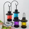 2019 New Product Wedding Party Candle Holder Colored Glass Lantern Cheap Hanging Votive Candle Holder Christmas Gifts