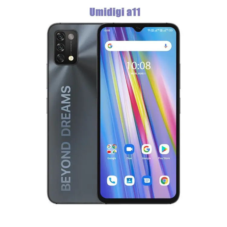 

2021 Global UMIDIGI A11 3GB 64GB Triple Back Cameras 5150mAh Face ID Side Fingerprint Id 6.53 inch 4G Android 11 Smartphone