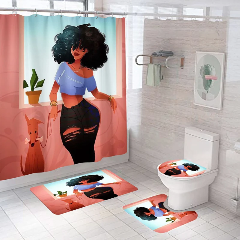 3D Printed Toilet Bath Mat Carpet Rug Sets Bathroom Shower Room Carpets Flannel Anti Slip Non Slip 4 Pieces Bath Mat Sets, Picture
3D Printed Toilet Bath Mat Carpet Rug Sets Bathroom Shower Room Carpets Flannel Anti Slip Non Slip 4 Pieces Bath Mat Sets, Picture