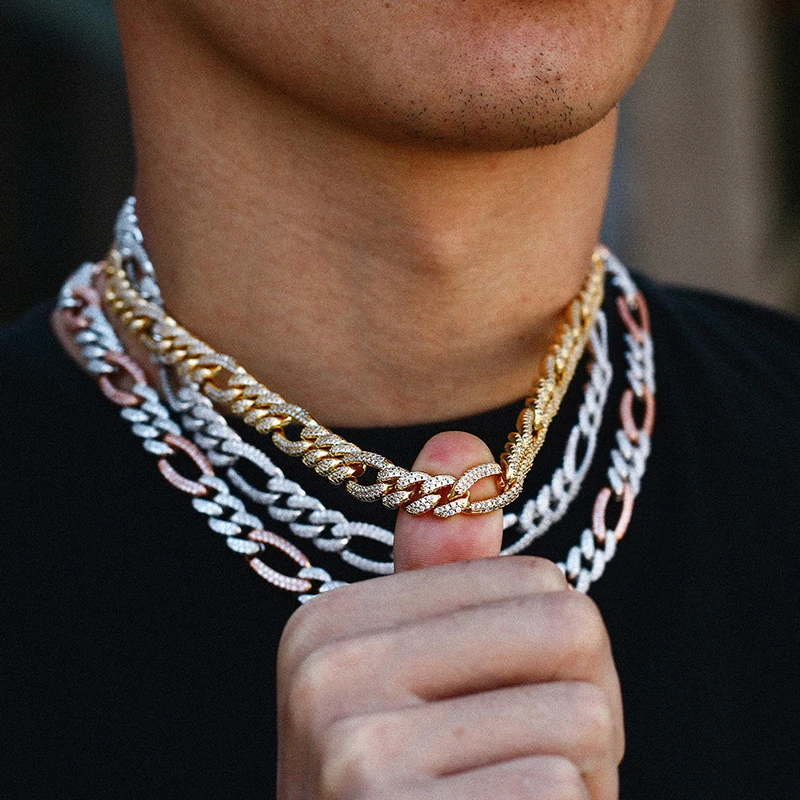 Bling 14k 18k Gold Plated CZ Iced Out Diamond Hip Hop Jewelry Cuban Chain Link Cuban Necklace, Silver/gold/rose gold
Bling 14k 18k Gold Plated CZ Iced Out Diamond Hip Hop Jewelry Cuban Chain Link Cuban Necklace, Silver/gold/rose gold