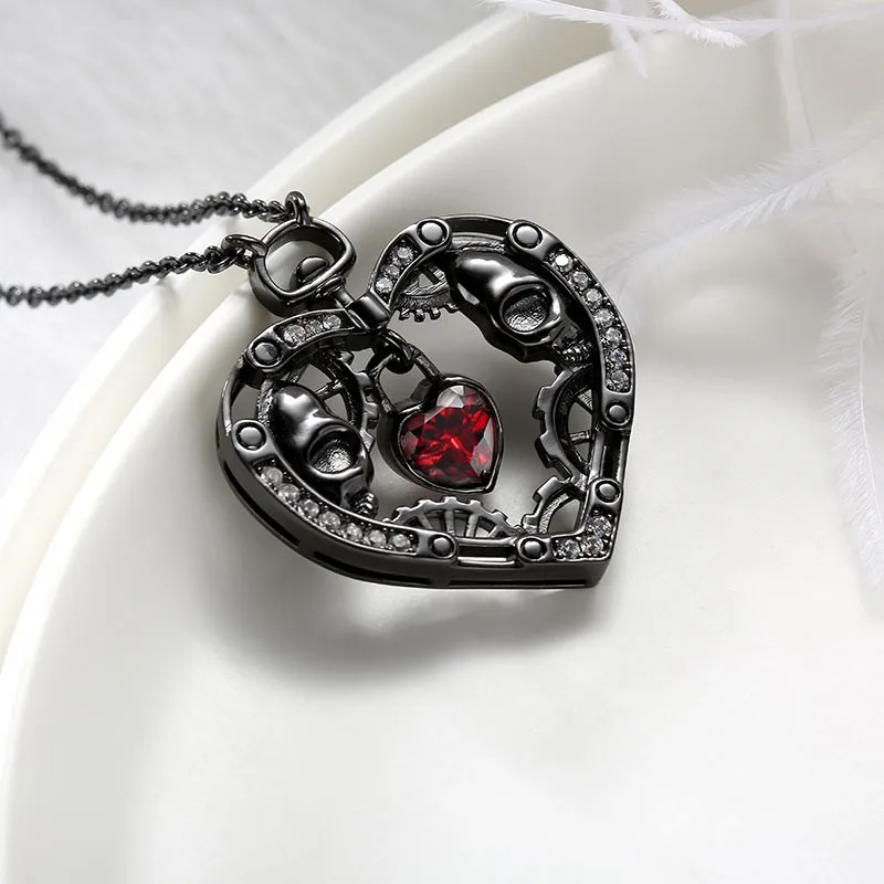 Exquisite Fashion Ladies Casual Jewelry Accessories Heart Pendant Gothic Skull Punk Black Heart Necklace
Exquisite Fashion Ladies Casual Jewelry Accessories Heart Pendant Gothic Skull Punk Black Heart Necklace