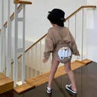 Kids two piece falling shoulder long sleeve t-shirt cartoon bread shorts pants children baby boy clothes set