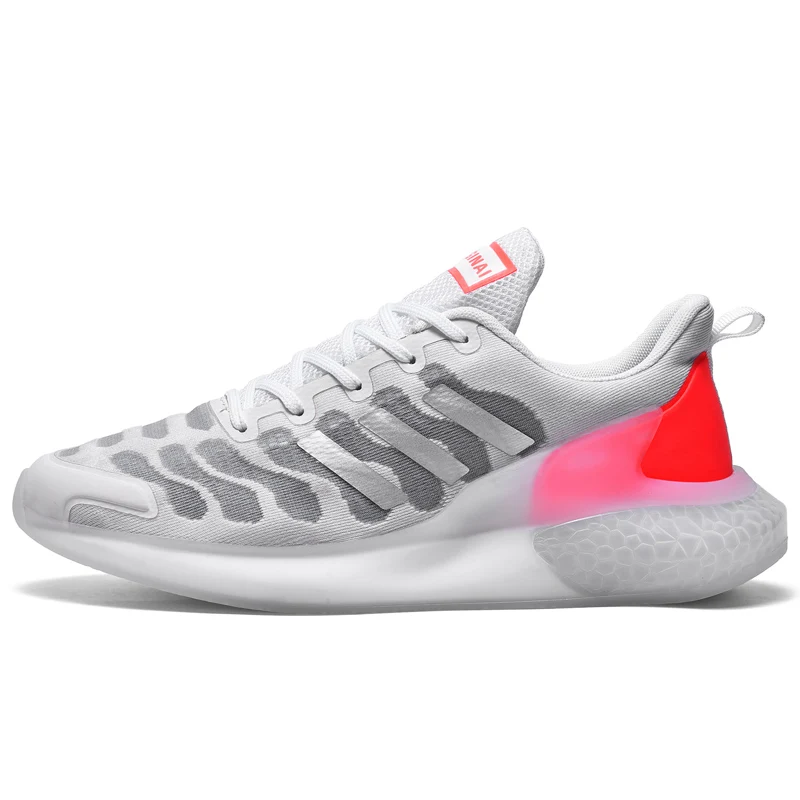 Wholesale cool lightweight outdoor casual cheap athletic sneakers lace-up sport shoes for men running jogging shoes, Whiet green / white red / black
Wholesale cool lightweight outdoor casual cheap athletic sneakers lace-up sport shoes for men running jogging shoes, Whiet green / white red / black