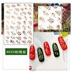 wholesale 50pcs per lot new Christmas 3d nail sticker for girs