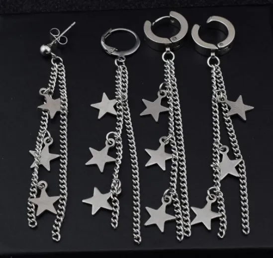 Kpop Stars Tassel Earrings Jewelry Men Women Single Stainless Steel Earrings, Silver
Kpop Stars Tassel Earrings Jewelry Men Women Single Stainless Steel Earrings, Silver