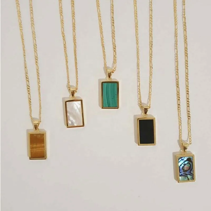 Fashion Jewelry Wholesale Colorful White Shell Necklace Rectangle Pendant Necklace Stainless Steel Necklace
Fashion Jewelry Wholesale Colorful White Shell Necklace Rectangle Pendant Necklace Stainless Steel Necklace