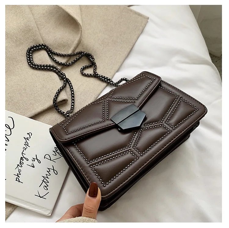 Classic Chain Crossbody Shoulder Strap Small Flap Handbags Pu Leather Ladies Hand Bags Rivet Fashion Woman Bags
Classic Chain Crossbody Shoulder Strap Small Flap Handbags Pu Leather Ladies Hand Bags Rivet Fashion Woman Bags