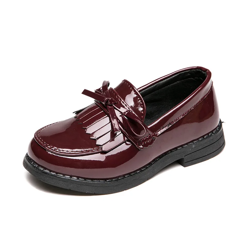 Fashion school uniform black princess student party girls soft PU leather shoes kids dress children shoes, Red wine/black
Fashion school uniform black princess student party girls soft PU leather shoes kids dress children shoes, Red wine/black