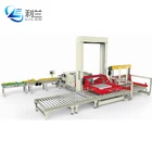 Customized products palletizer machine for food carton in complete bottle packaging line
