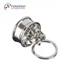 High quality laveros turbo keyrings mini useful key chain custom zinc alloy metal blank car turbo keychain