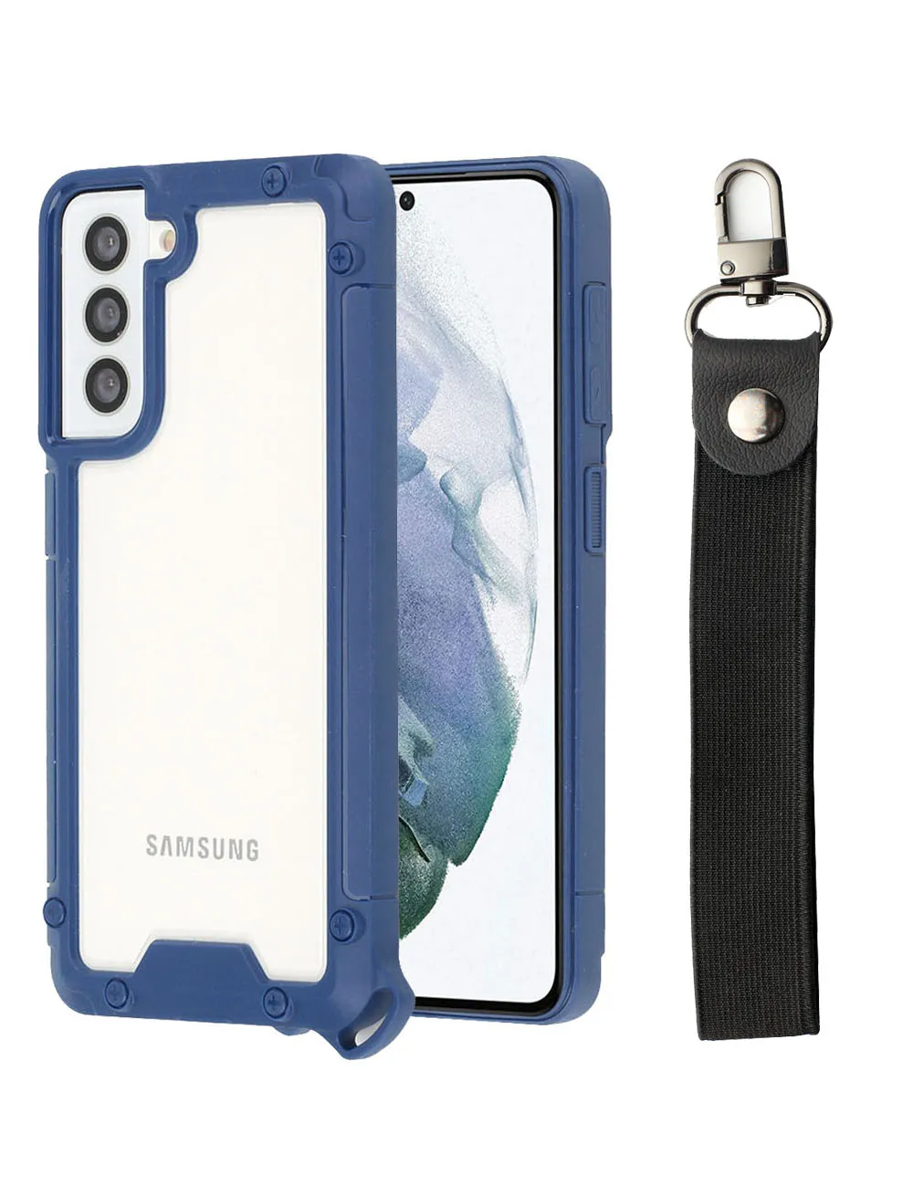 Shield Case for Samsung Galaxy S21 S21Plus S21Ultra, Shock Absorption Rubber Bumper Phone Cover with Wrist Strap
Shield Case for Samsung Galaxy S21 S21Plus S21Ultra, Shock Absorption Rubber Bumper Phone Cover with Wrist Strap