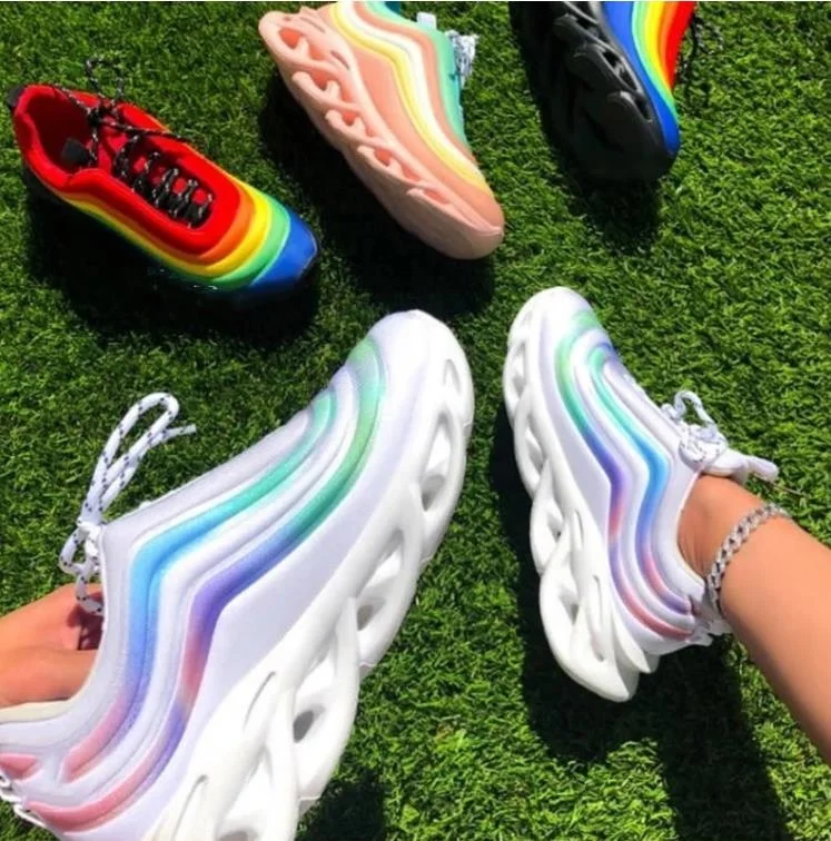 Latest Design Fashionable Round Toe Ladies Women Sneakers High Quality Sport Running Shoes Rainbow Large Size Sneakers Shoes
Latest Design Fashionable Round Toe Ladies Women Sneakers High Quality Sport Running Shoes Rainbow Large Size Sneakers Shoes