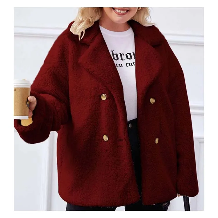 2020 new launch Double Breasted Lapel Collar Drop Shoulder Women's Plus Size Teddy Coat Jacket
2020 new launch Double Breasted Lapel Collar Drop Shoulder Women's Plus Size Teddy Coat Jacket