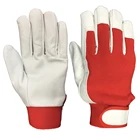 Goatskin Leather Palm Spandex Back Garden Work Driver Gloves