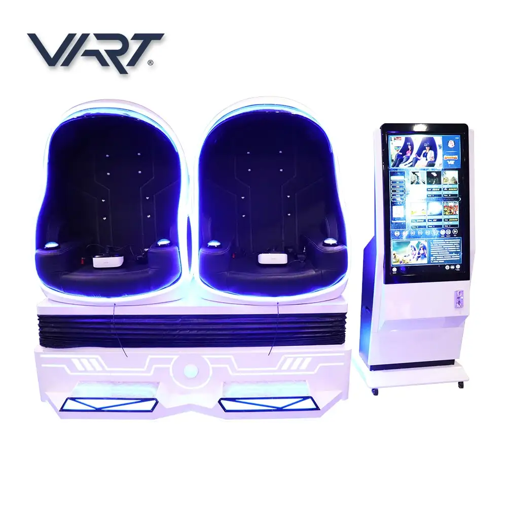VART Interactive 360 Degree Virtual Reality 9D VR Egg Chair Capsule Simulator Cinema 2 Seat 9D VR