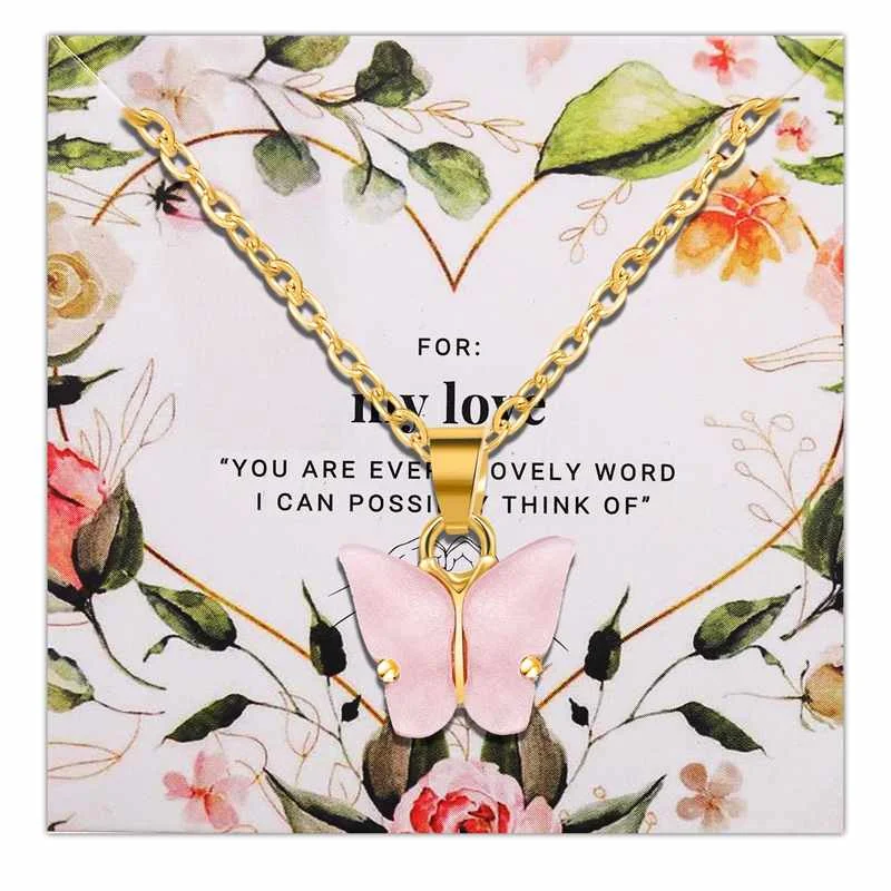 Hot Elements Gold Plated Acrylic Butterfly Crystal Eye Green Turquoise Pendant Necklace for Women Jewelry Gift
Hot Elements Gold Plated Acrylic Butterfly Crystal Eye Green Turquoise Pendant Necklace for Women Jewelry Gift