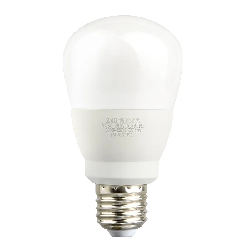 

3000k-6500k Stepless Dimming Timed Off Light E27 Lamp Intelligent Bulb 2.4G Dimmable Remote Control LED Bulb