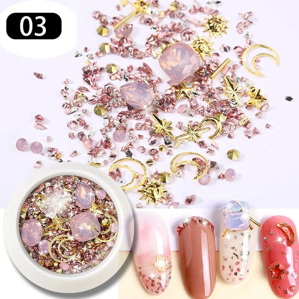 1 Box Glass Crystal Nails Rhinestones Metal Rivet Design Shiny 3D DIY Tips Nail Art Decorations Bling Manicure Diamonds
1 Box Glass Crystal Nails Rhinestones Metal Rivet Design Shiny 3D DIY Tips Nail Art Decorations Bling Manicure Diamonds
