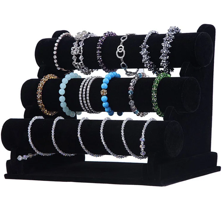 2021 Factory Supply jewelry accessories Three-layer black velvet wooden display stand for Bracelet And Watch
2021 Factory Supply jewelry accessories Three-layer black velvet wooden display stand for Bracelet And Watch