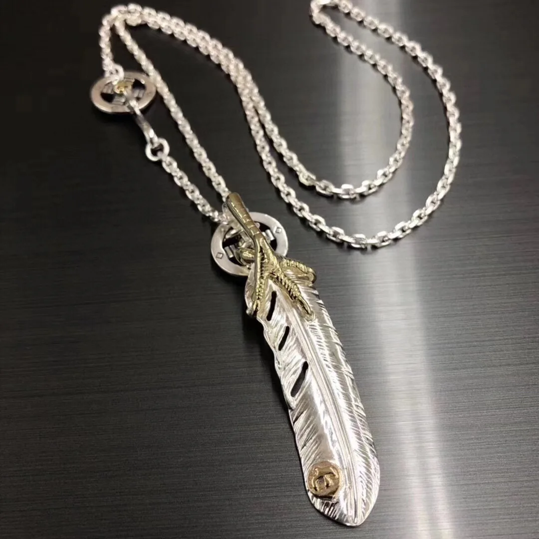 OEM Custom INS necklace personality retro hip hop style necklace feather pendant necklace
OEM Custom INS necklace personality retro hip hop style necklace feather pendant necklace