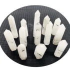 Wholesale Natural Black Tourmaline Rutilated Quartz Tower Crystal Point Crystal Healing Wand