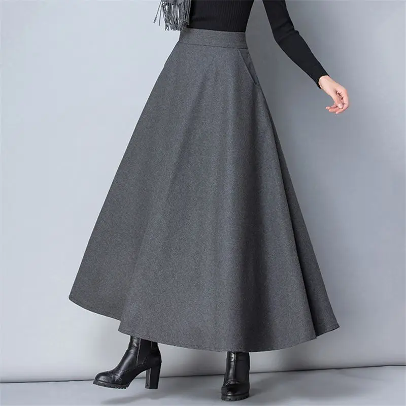 20% Off Winter Women Long Woolen Skirt Fashion High Waist Skirts Female Casual Thick Warm Elastic A-Line Maxi Skirts
20% Off Winter Women Long Woolen Skirt Fashion High Waist Skirts Female Casual Thick Warm Elastic A-Line Maxi Skirts