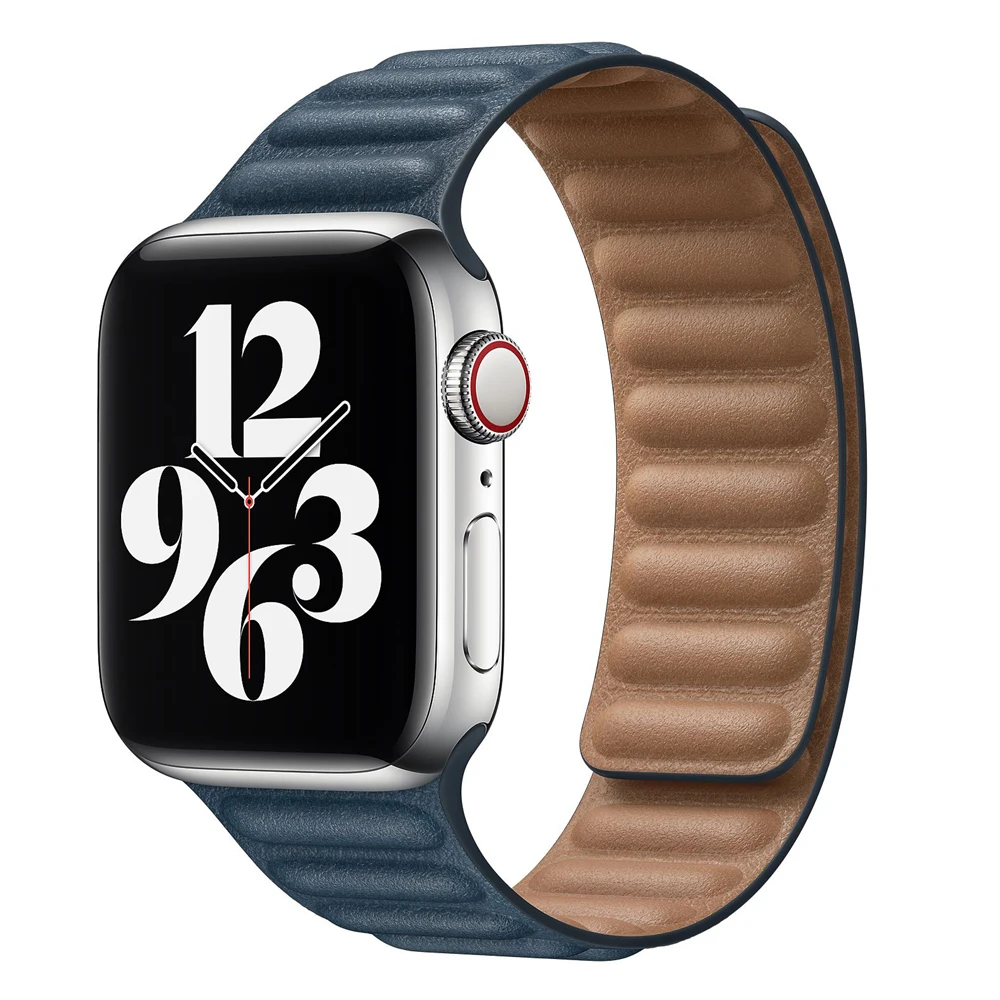 Leather Link strap For Apple watch band 44mm 40mm 38mm 42mm watchabnd original Magnetic Loop bracelet iWatch seires 4 3 5 6 SE
Leather Link strap For Apple watch band 44mm 40mm 38mm 42mm watchabnd original Magnetic Loop bracelet iWatch seires 4 3 5 6 SE