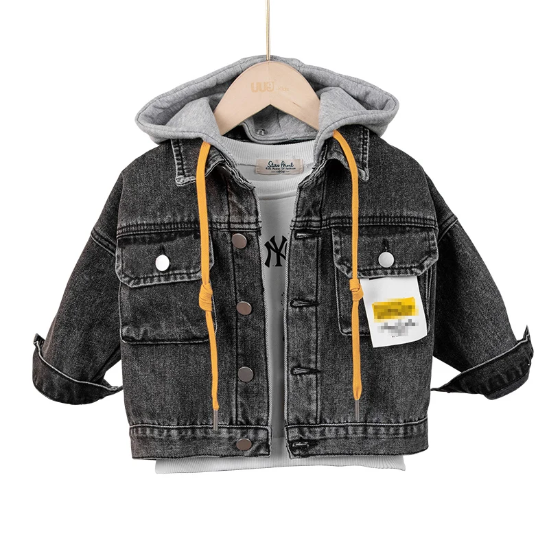 New autumn and winter plus velvet thickening handsome fashion western-style cotton hooded children's denim jacket
New autumn and winter plus velvet thickening handsome fashion western-style cotton hooded children's denim jacket