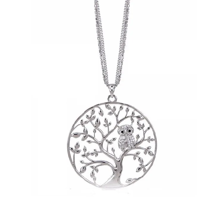 JUHU 2021 Hot Sale Diamond Animal Owl Necklace Creative Hollow Tree of Life Necklace, Gold
JUHU 2021 Hot Sale Diamond Animal Owl Necklace Creative Hollow Tree of Life Necklace, Gold