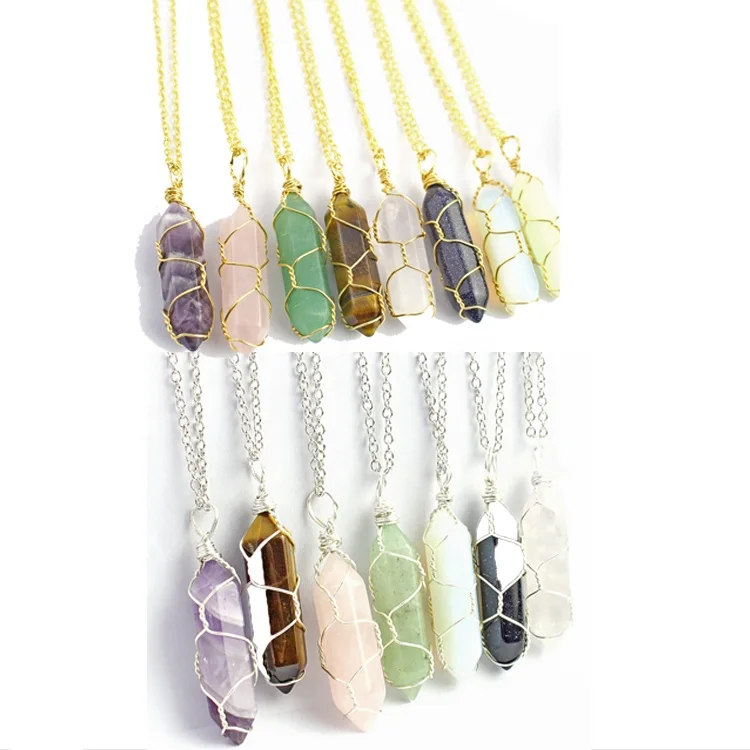Hexagonal Healing Crystal Quartz Necklace Wire Wrapped Gemstone Bullet Point Pendant Necklace Crystal Necklace for Women Girls, Customized color
Hexagonal Healing Crystal Quartz Necklace Wire Wrapped Gemstone Bullet Point Pendant Necklace Crystal Necklace for Women Girls, Customized color