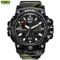 

SMAEL 1545 Men Quartz & Digital Watch Custom Rubber Sports Chronograph Analog Digital Display Relojes De Mano Para Hombre