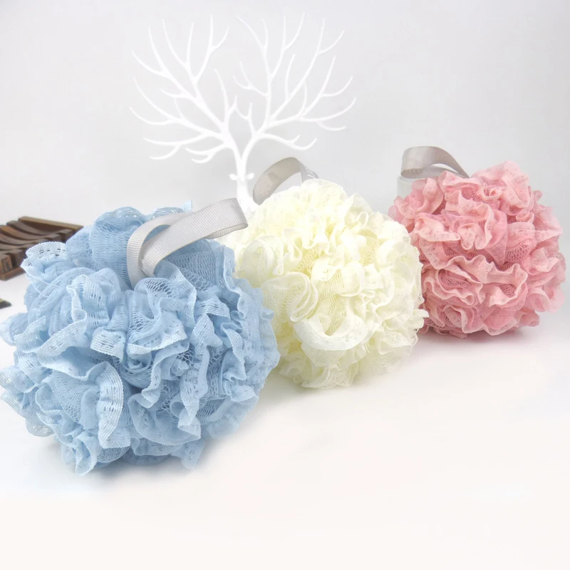 Elegant lace edges comfortable soft types of cleaning dead skin lace mesh shower bath flower balls, White,blue,pink
Elegant lace edges comfortable soft types of cleaning dead skin lace mesh shower bath flower balls, White,blue,pink