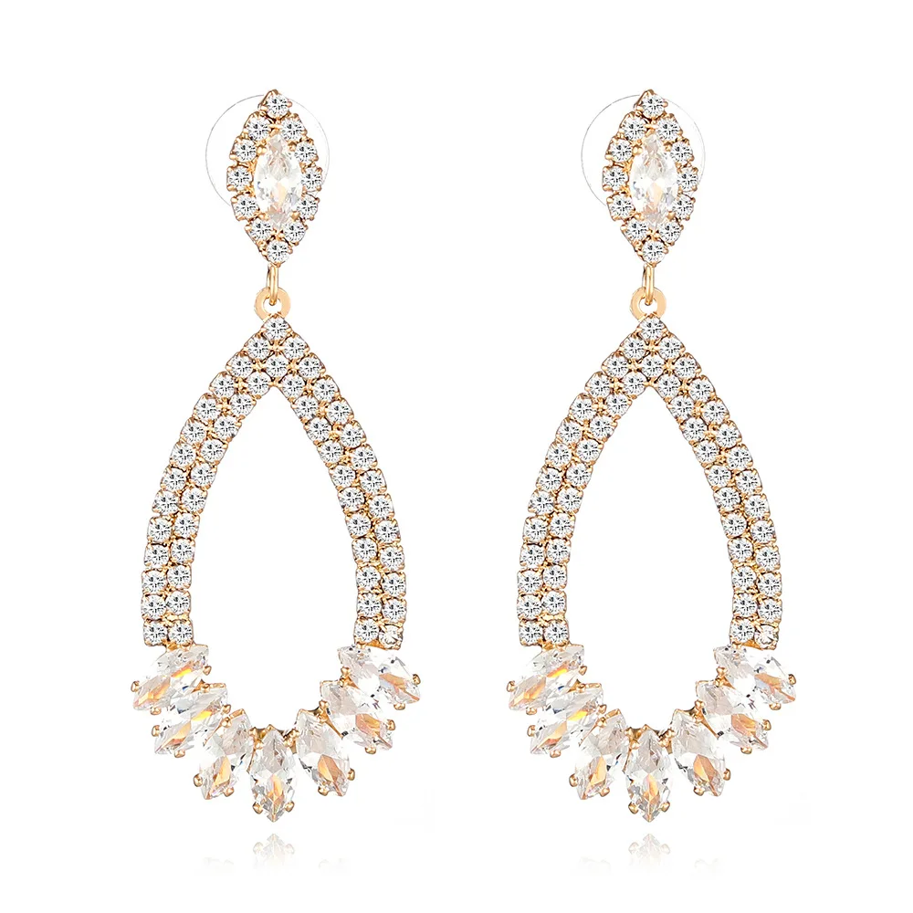 New Fashion Round Gold Silver Crystal Dangle Rhinestones Stud Drop Long Earrings Women Party Wedding Jewelry Gift
New Fashion Round Gold Silver Crystal Dangle Rhinestones Stud Drop Long Earrings Women Party Wedding Jewelry Gift