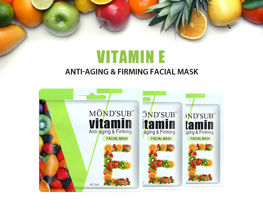 Mond'sub Vitamin E beauty cosmetic organic non woven face sheet niacinamide whitening facial mask
Mond'sub Vitamin E beauty cosmetic organic non woven face sheet niacinamide whitening facial mask