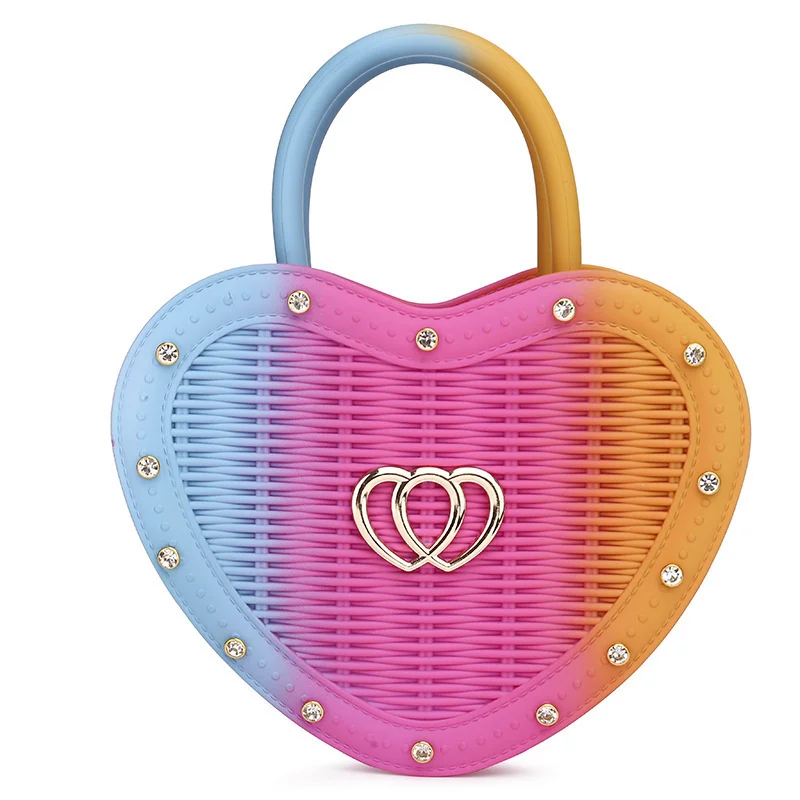 2021 New design unique lovely heart-shaped colorful jelly handbag summer fashion candy colors bags rainbow purse, 7colors
2021 New design unique lovely heart-shaped colorful jelly handbag summer fashion candy colors bags rainbow purse, 7colors